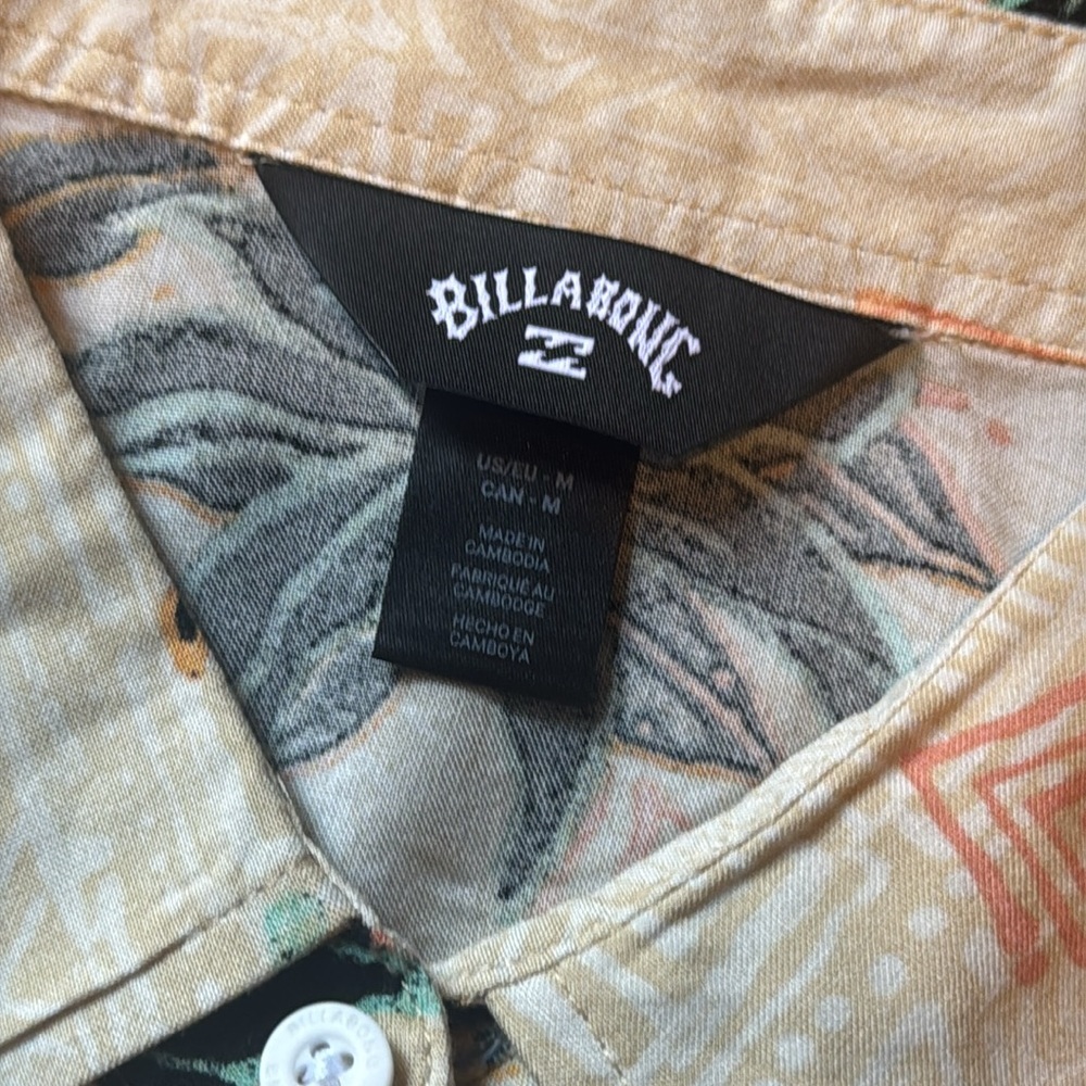 Billabong Patrick Short Sleeve Button-Up Shirt New With Tags Medium Hawaiian - Picture 5 of 8